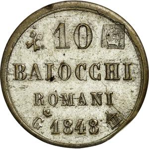 Papal States / Ten Baiocchi 1848 - reverse photo