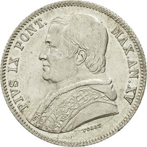 Papal States / Twenty Baiocchi 1860 - obverse photo