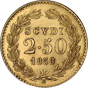 Papal States / Two and a Half Scudi 1858 - reverse photo