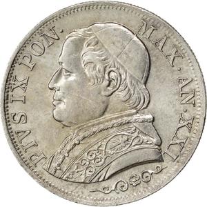 Papal States / One Lira 1867 - obverse photo