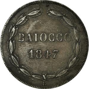 Papal States / One Baioccho 1847 - reverse photo