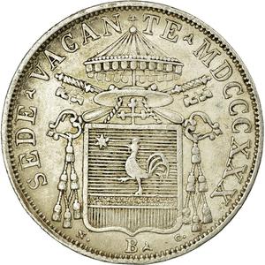 Papal States / Thirty Baiocchi 1830 Sede Vacante - obverse photo