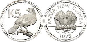 Papua New Guinea / Silver Ounce 1975 New Guinea Eagle - obverse photo