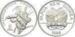 Silver Ounce 1998 Green Tree Python: Photo Coin, Papua New Guinea, Silver Ounce 1998 Green Tree Python / thumbnail