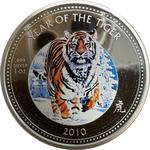 Pitcairn Islands / Silver Ounce 2010 Year of the Tiger - reverse photo