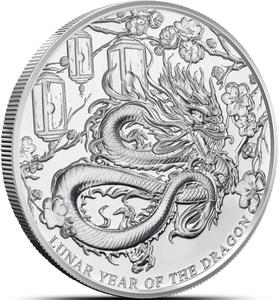 Pitcairn Islands / Silver Half Ounce 2024 Year of the Dragon - reverse photo