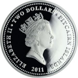 Pitcairn Islands / Silver Ounce 2011 Year of the Rabbit - obverse photo