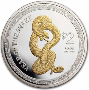 Pitcairn Islands / Silver Ounce 2013 Year of the Snake - reverse photo