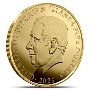 Pitcairn Islands / Gold Ounce 2025 Ocean Wonders - Turtle - obverse photo