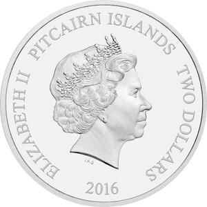 Pitcairn Islands / Silver Ounce 2016 Whales - Blue Whale - obverse photo