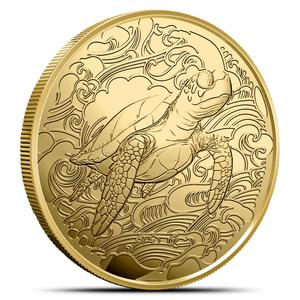 Pitcairn Islands / Gold Ounce 2025 Ocean Wonders - Turtle - reverse photo