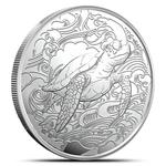 Silver Ounce 2025 Ocean Wonders - Turtle: Photo Coin, Pitcairn Islands, Silver Ounce 2025 Ocean Wonders - Turtle / thumbnail