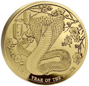 Pitcairn Islands / Gold Half Gram 2025 Year of the Snake - reverse photo