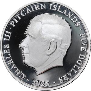 Pitcairn Islands / Silver Two Ounces 2025 HMS Bounty - obverse photo