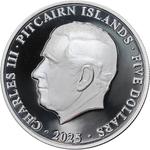 Pitcairn Islands / Silver Two Ounces 2025 HMS Bounty - obverse photo