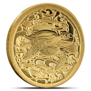 Pitcairn Islands / Gold Half Gram 2025 Ocean Wonders - Turtle - reverse photo