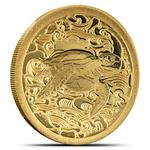 Pitcairn Islands / Gold Half Gram 2025 Ocean Wonders - Turtle - reverse photo