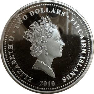 Pitcairn Islands / Silver Ounce 2010 Year of the Tiger - obverse photo