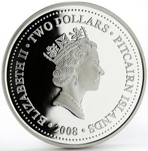 Pitcairn Islands / Silver Ounce 2008 HMAV Bounty - obverse photo