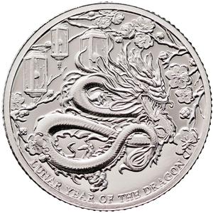 Pitcairn Islands / Silver Quarter Ounce 2024 Year of the Dragon - reverse photo