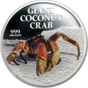 Pitcairn Islands / Silver Ounce 2013 Giant Coconut Crab - reverse photo