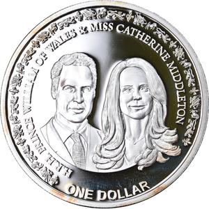 Pitcairn Islands / One Dollar 2011 Royal Engagement - reverse photo