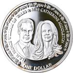 One Dollar 2011 Royal Engagement: Photo Coin, Pitcairn Islands, One Dollar 2011 Royal Engagement / thumbnail