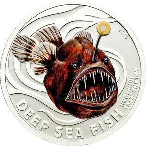 Pitcairn Islands / Silver Half Ounce 2010 Deep Sea Fish - Melanocetus Johnsonii - reverse photo