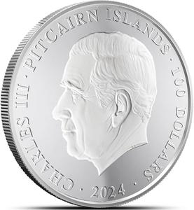 Pitcairn Islands / Silver Kilo 2024 Year of the Dragon - obverse photo