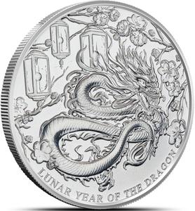 Pitcairn Islands / Silver Kilo 2024 Year of the Dragon - reverse photo