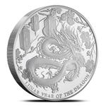 Pitcairn Islands / Silver Five Ounces 2024 Year of the Dragon - reverse photo