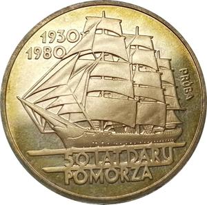 Poland / One Hundred Zlotych 1980 Dar Pomorza - obverse photo