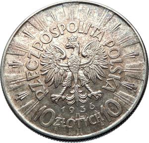Poland / Ten Zlotych 1936 - reverse photo