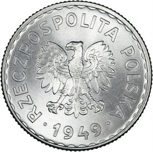 Poland / One Zloty 1949 - obverse photo