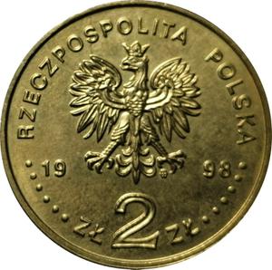 Poland / Two Zlote 1998 Winter Olympics - reverse photo