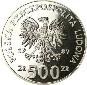 Poland / Five Hundred Zlotych 1988 Winter Olympics - reverse photo
