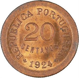 Portugal / Twenty Centavos 1924 - reverse photo