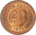 Twenty Centavos 1924: Photo Coin, Portugal, Twenty Centavos 1924 / thumbnail