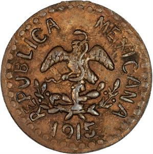 Portugal / Two Centavos 1915 Tetela Del Oro y Ocampo - obverse photo