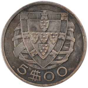 Portugal / Five Escudos 1932 - reverse photo