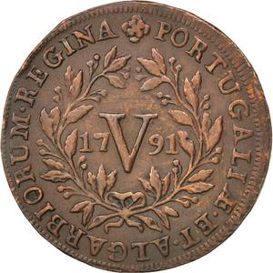 Portugal, Kingdom of / Five Reis 1791 - reverse photo
