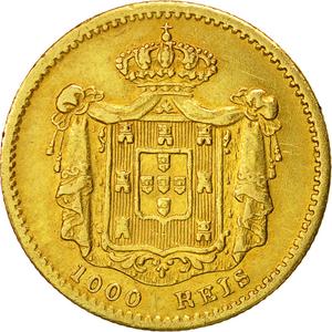 Portugal, Kingdom of / One Thousand Reis 1855 - reverse photo