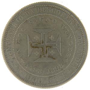 Portugal, Kingdom of / One Thousand Reis 1898 - reverse photo