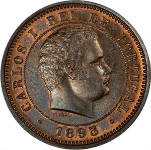 Portugal, Kingdom of / Five Reis 1893 - obverse photo