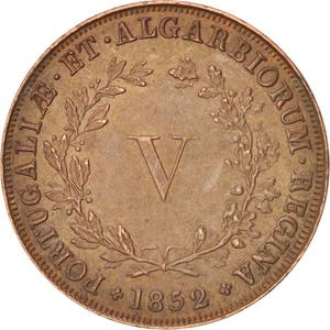 Portugal, Kingdom of / Five Reis 1852 - reverse photo