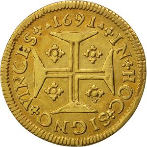 Portugal, Kingdom of / One Thousand Reis 1691 - reverse photo