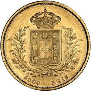Portugal, Kingdom of / Five Thousand Reis 1862 - reverse photo