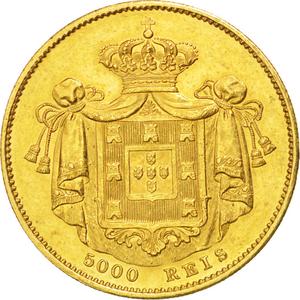 Portugal, Kingdom of / Five Thousand Reis 1860 - reverse photo