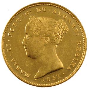 Portugal, Kingdom of / Five Thousand Reis 1851 - obverse photo