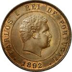 Twenty Reis 1892: Photo Coin, Portugal, Kingdom of, Twenty Reis 1892 / thumbnail